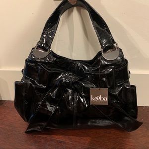 New With Tags Black Patent Leather Kooba Hobo Bag